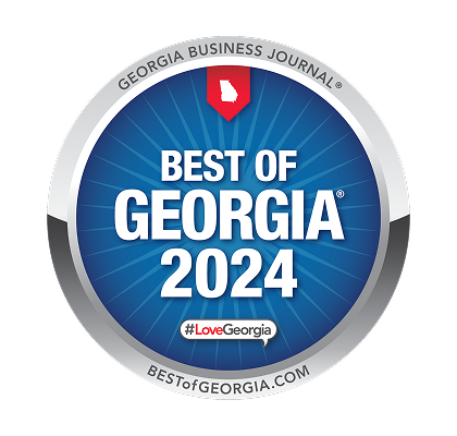 Best of Georgia 2024 award badge from Georgia Business Journal.
